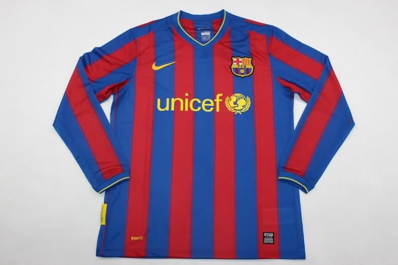 Barcelona Soccer Jersey Home Long Sleeve Retro Replica 2009/10