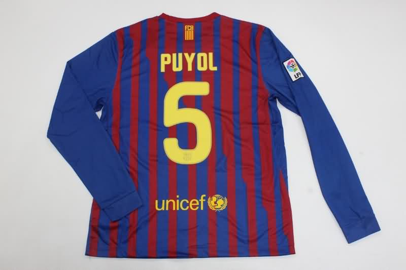 Barcelona Soccer Jersey Home Long Slevee Retro Replica 2011/12