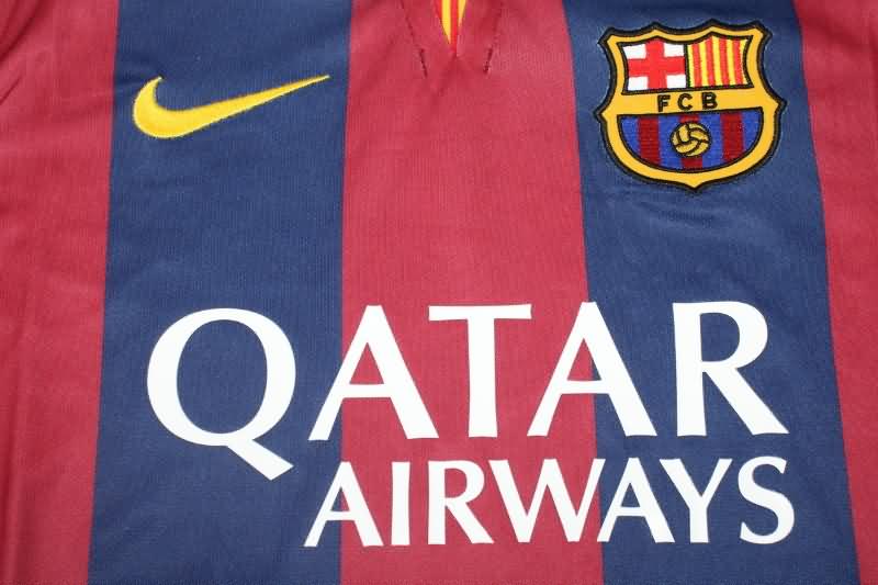 Barcelona Soccer Jersey Home Long Sleeve Retro Replica 2014/15