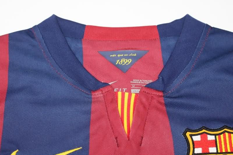 Barcelona Soccer Jersey Home Long Sleeve Retro Replica 2014/15