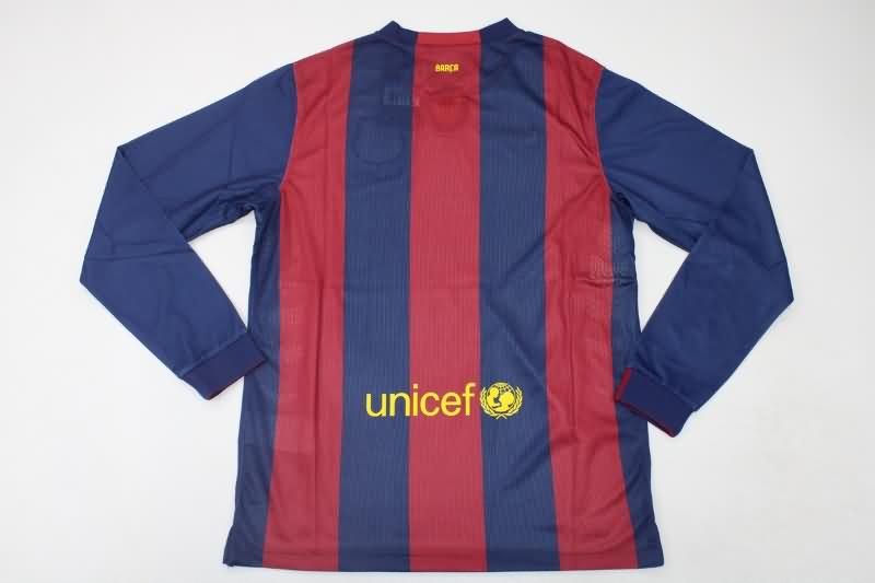 Barcelona Soccer Jersey Home Long Sleeve Retro Replica 2014/15