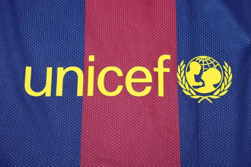 Barcelona Soccer Jersey Home Long Sleeve Retro Replica 2014/15