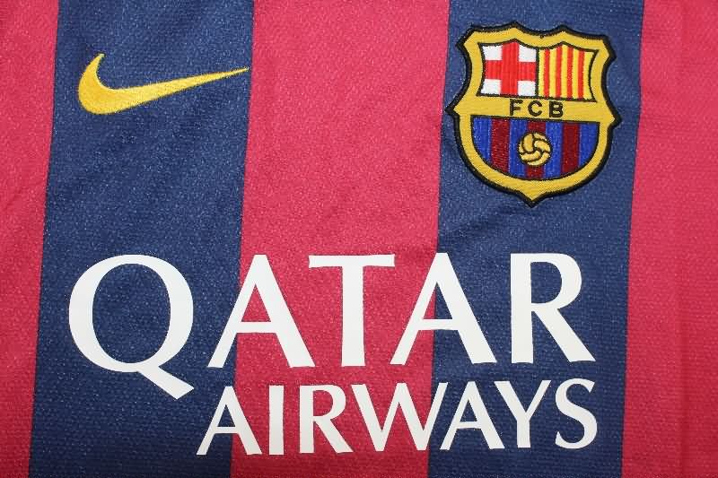 AAA Quality Barcelona 2014/15 Home Long Sleeve Retro Soccer Jersey (Player)
