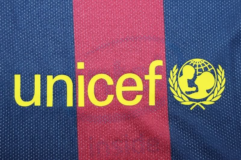 AAA Quality Barcelona 2014/15 Home Long Sleeve Retro Soccer Jersey (Player)