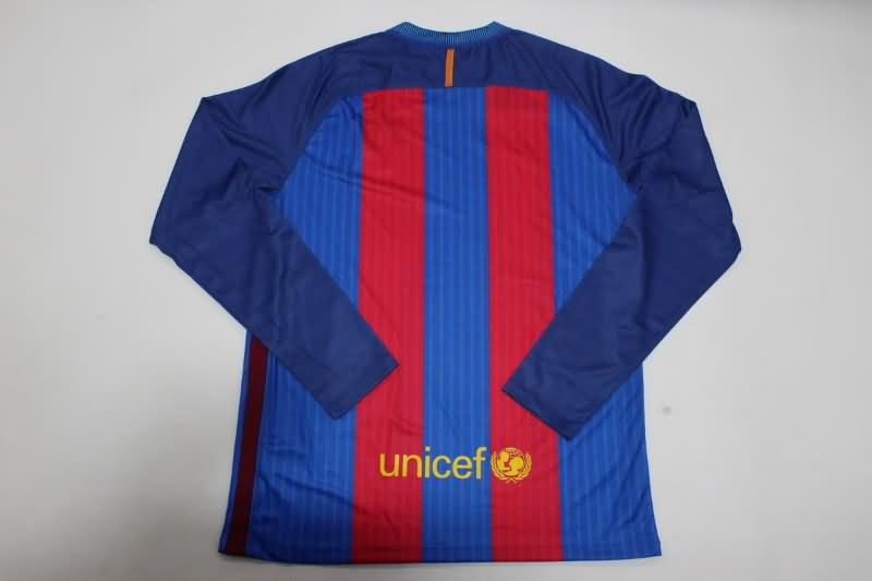 Barcelona Soccer Jersey Home Long Sleeve Retro Replica 2016/17