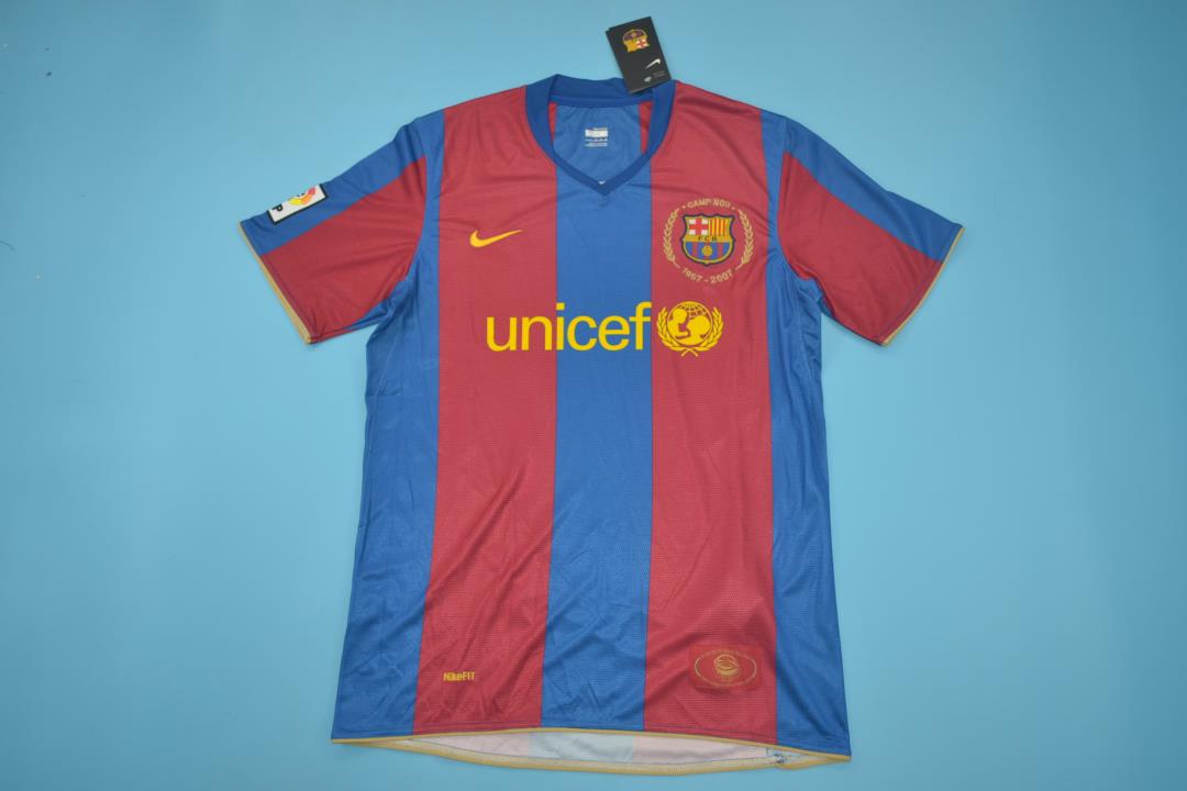 Barcelona Soccer Jersey Home Retro Replica 2007/08