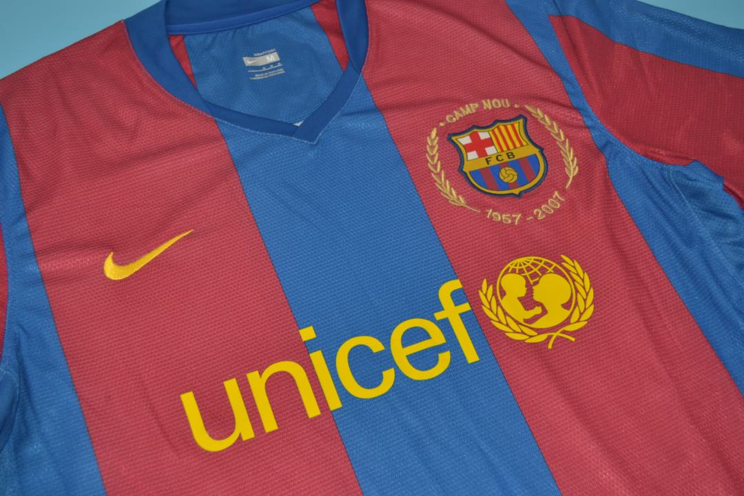 Barcelona Soccer Jersey Home Retro Replica 2007/08