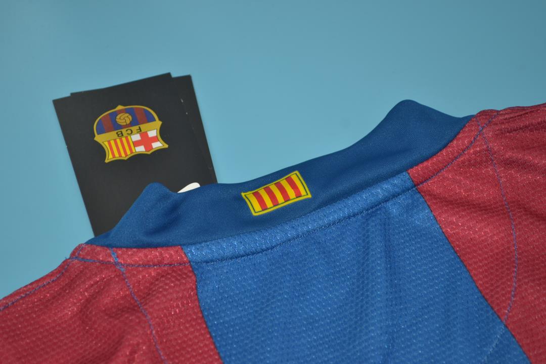 Barcelona Soccer Jersey Home Long Retro Replica 2007/08