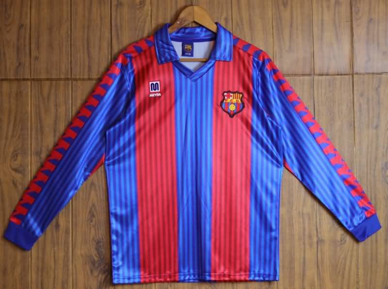 Barcelona Soccer Jersey Home Long Retro Replica 1989/92
