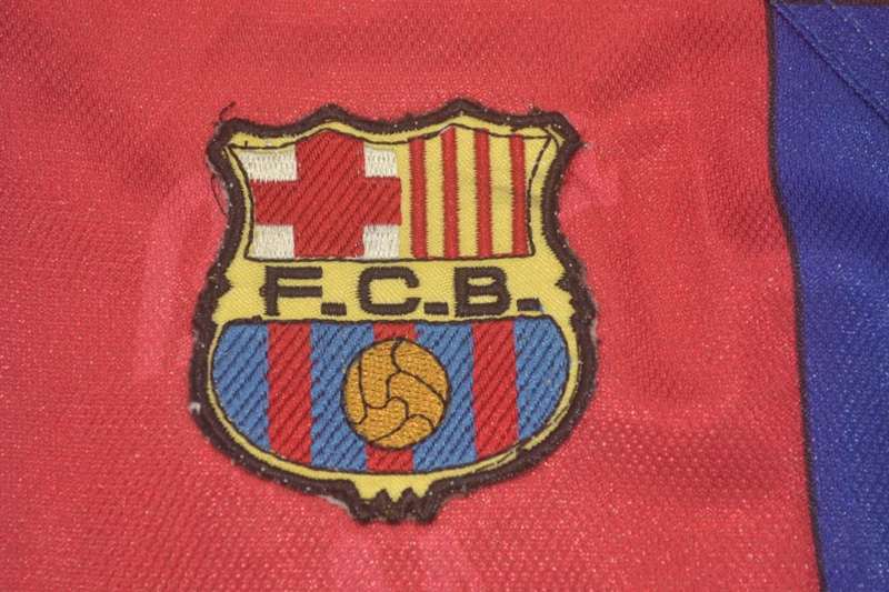 Barcelona Soccer Jersey Home Long Retro Replica 1996/97