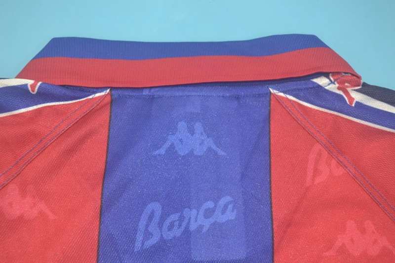 Barcelona Soccer Jersey Home Long Retro Replica 1996/97