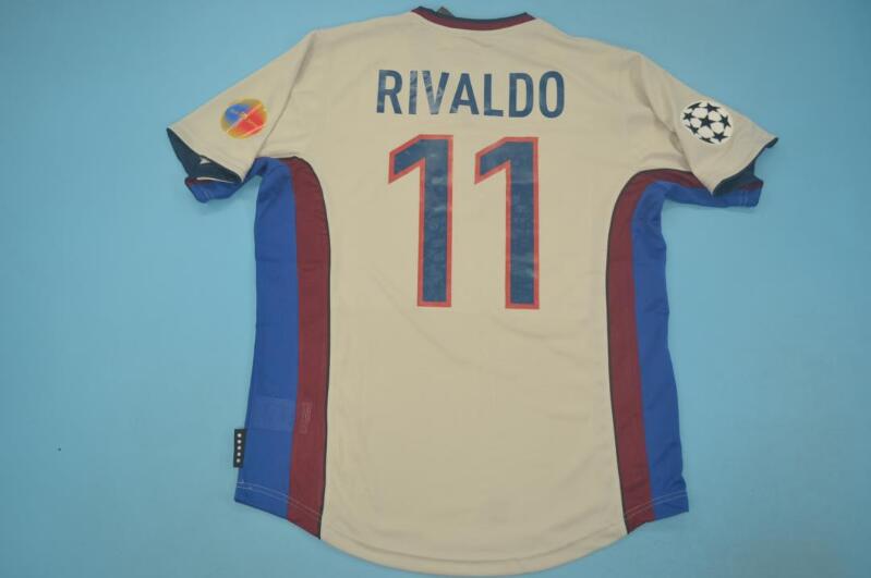 Barcelona Soccer Jersey Away Retro Replica 1999/2001