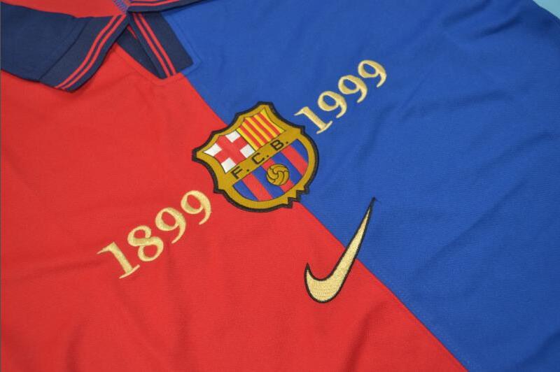 Barcelona Soccer Jersey Home Long Retro Replica 1999/2000