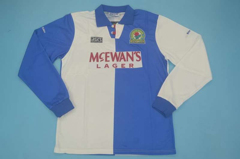 Blackburn Soccer Jersey Home Long Retro Replica 1994/95