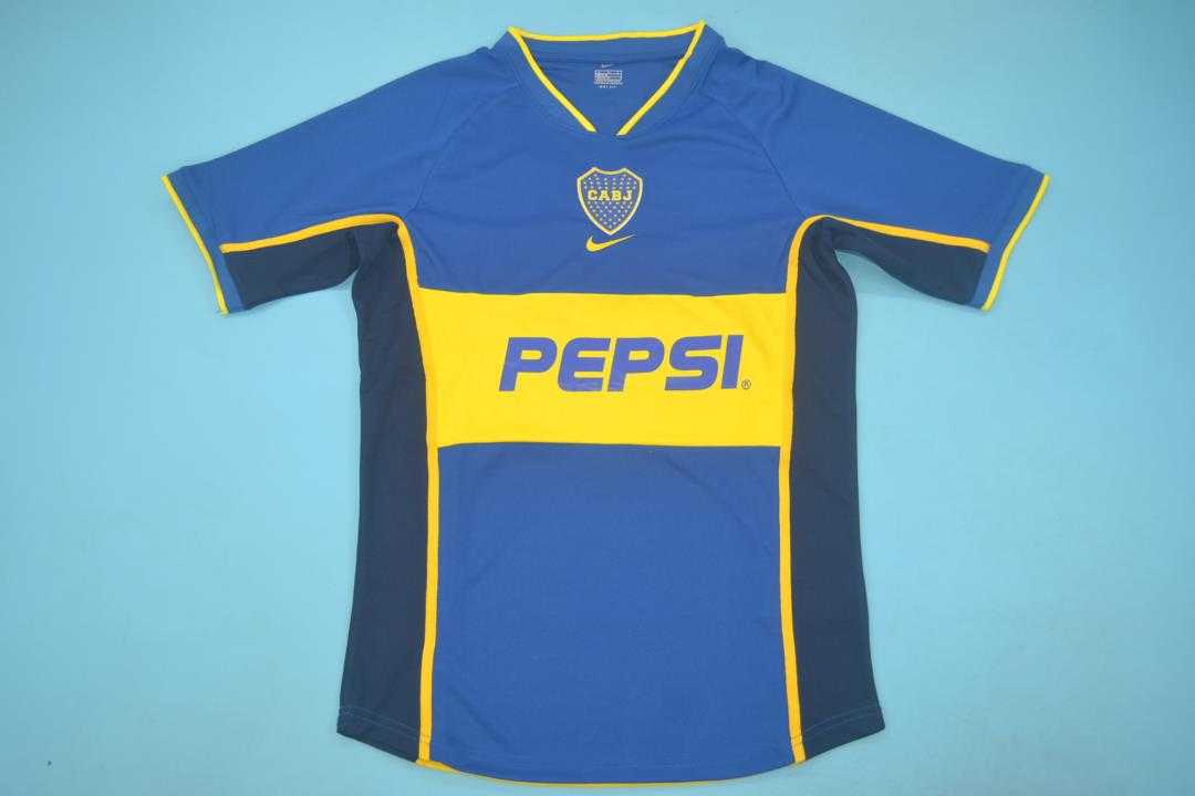Boca Juniors Soccer Jersey Home Retro Replica 2002