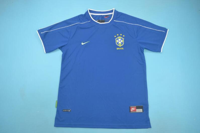 Brazil Soccer Jersey Away Retro Replica 1998