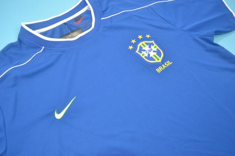 Brazil Soccer Jersey Away Retro Replica 1998