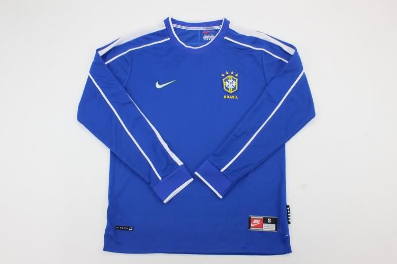 Brazil Soccer Jersey Away Long Sleeve Retro Replica 1998