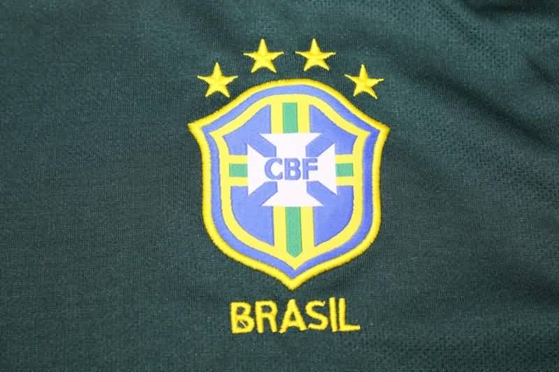 Brazil Soccer Jersey Goalkeeper Dark Green Retro Replica 1998