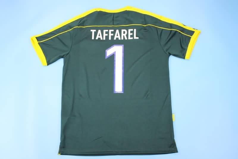 Brazil Soccer Jersey Goalkeeper Dark Green Retro Replica 1998