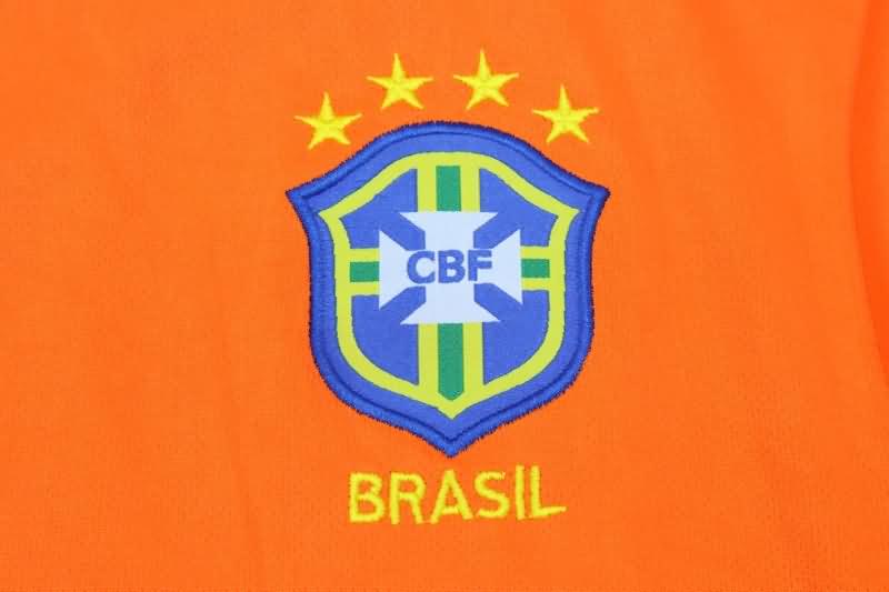Brazil Soccer Jersey Goalkeeper Orange Retro Replica 1998