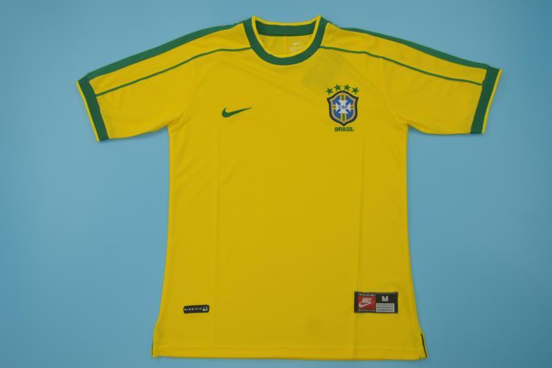 Brazil Soccer Jersey Home Retro Replica 1998