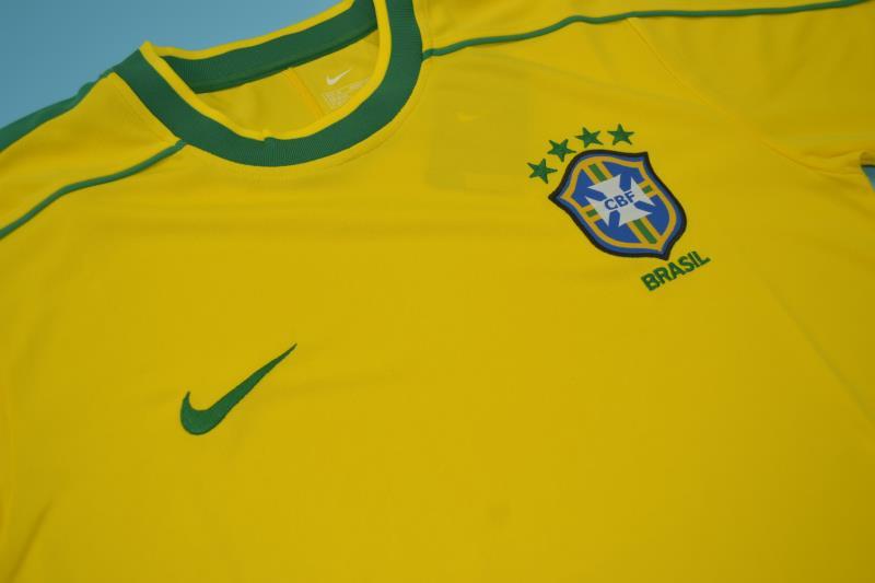 Brazil Soccer Jersey Home Retro Replica 1998