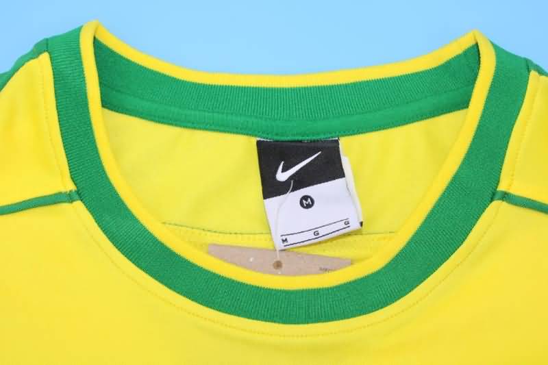 Brazil Soccer Jersey Home Long Slevee Retro Replica 1998