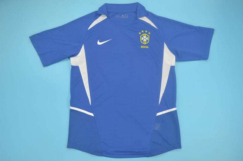 Brazil Soccer Jersey Away Retro Replica 2002