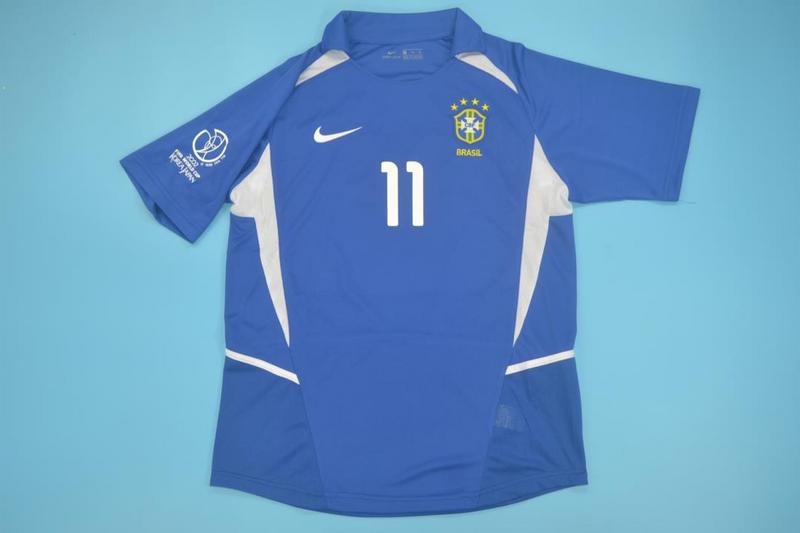 Brazil Soccer Jersey Away Retro Replica 2002
