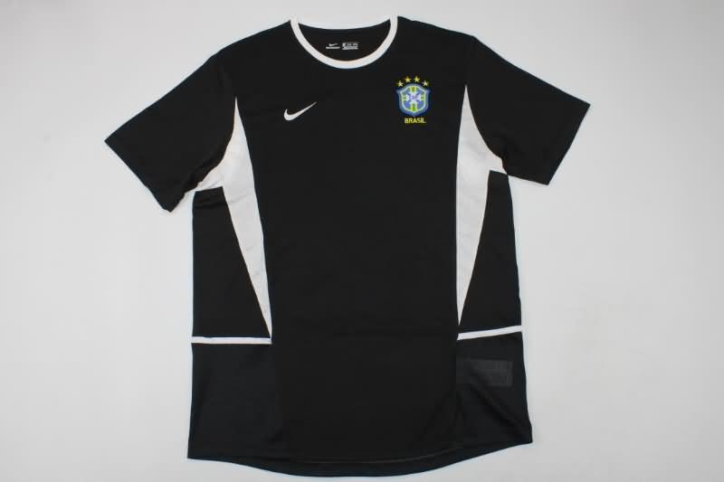 Brazil Soccer Jersey Goalkeeper Black Retro Replica 2002