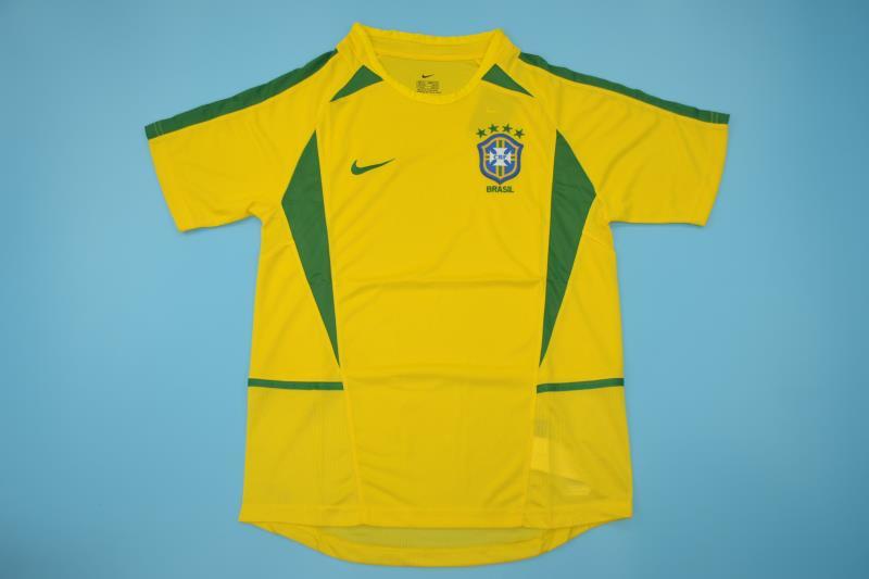 Brazil Soccer Jersey Home Retro Replica 2002