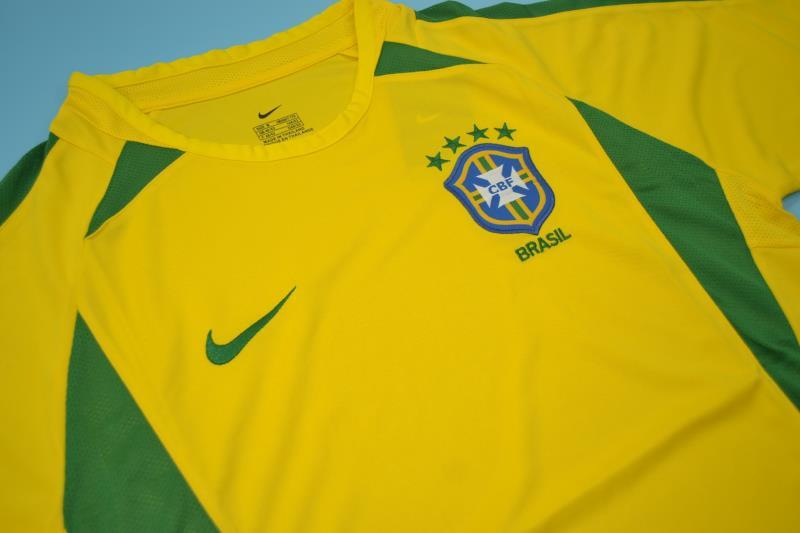 Brazil Soccer Jersey Home Retro Replica 2002