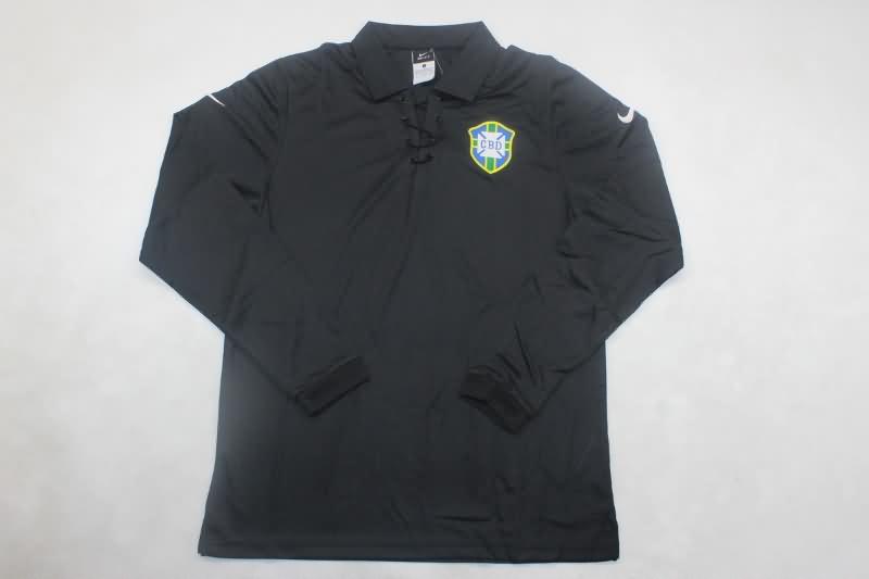 Brazil Soccer Jersey Goalkeeper Black Long Sleeve Retro Replica 2004