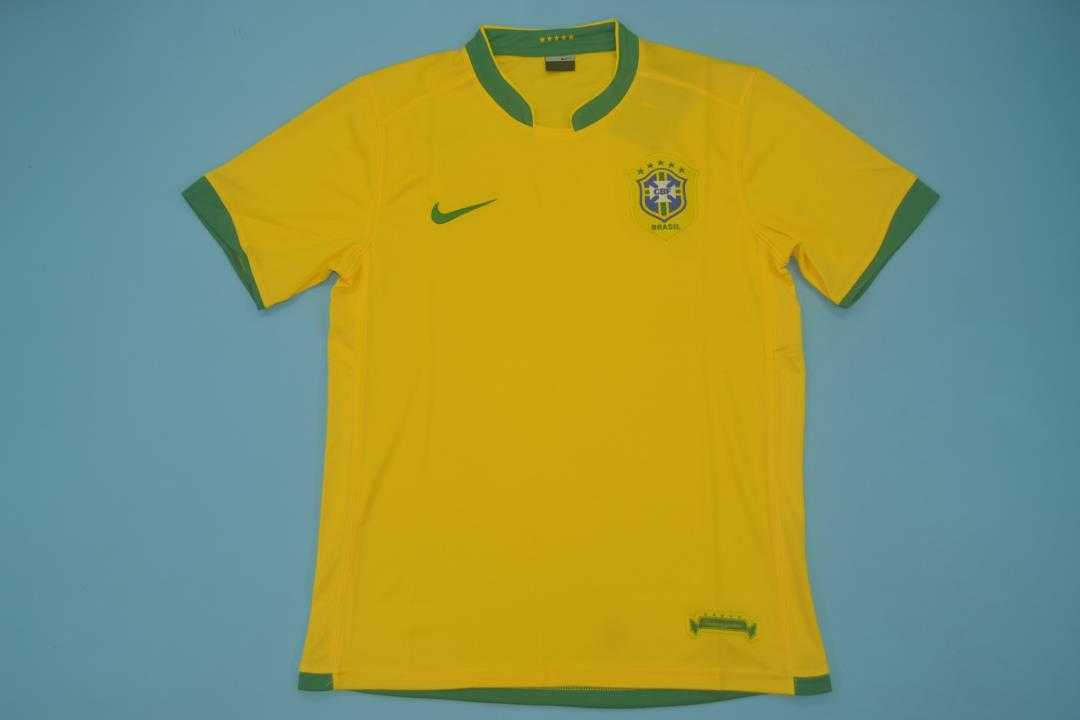 Brazil Soccer Jersey Home Retro Replica 2006