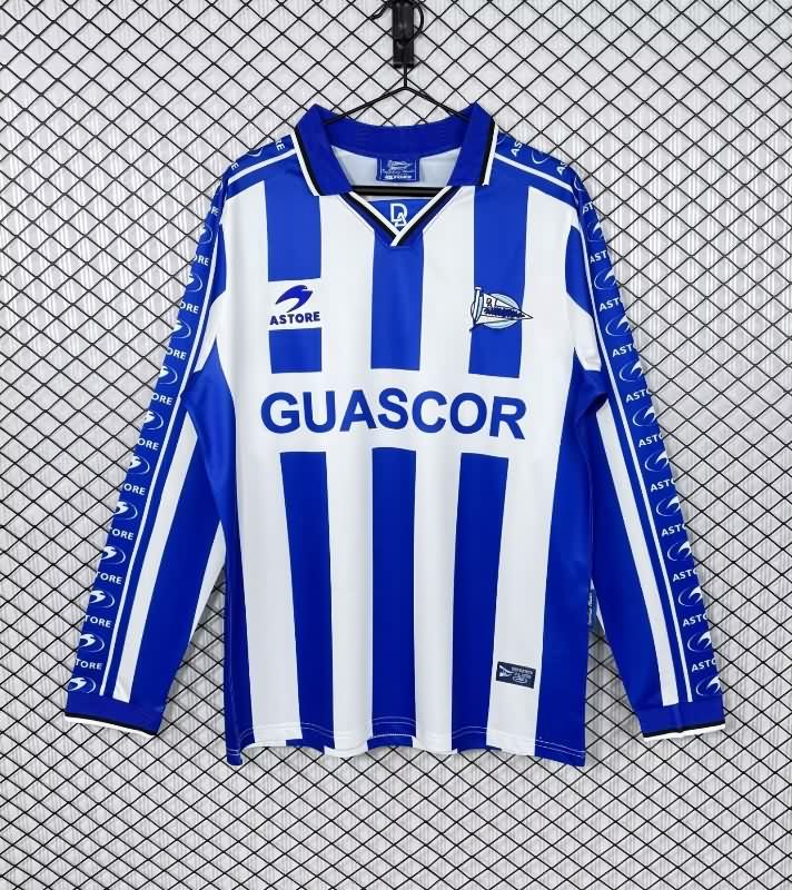 AAA Quality Deportivo Alaves 1998/99 Home Retro Long Sleeve Soccer Jersey AAA Quality Deportivo Alaves 1998/99 Home Retro Long Sleeve Soccer Jersey