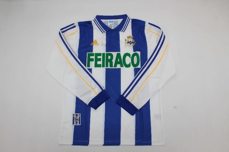 AAA Quality Deportivo La Coruna 1999/00 Home Long Sleeve Retro Soccer Jersey