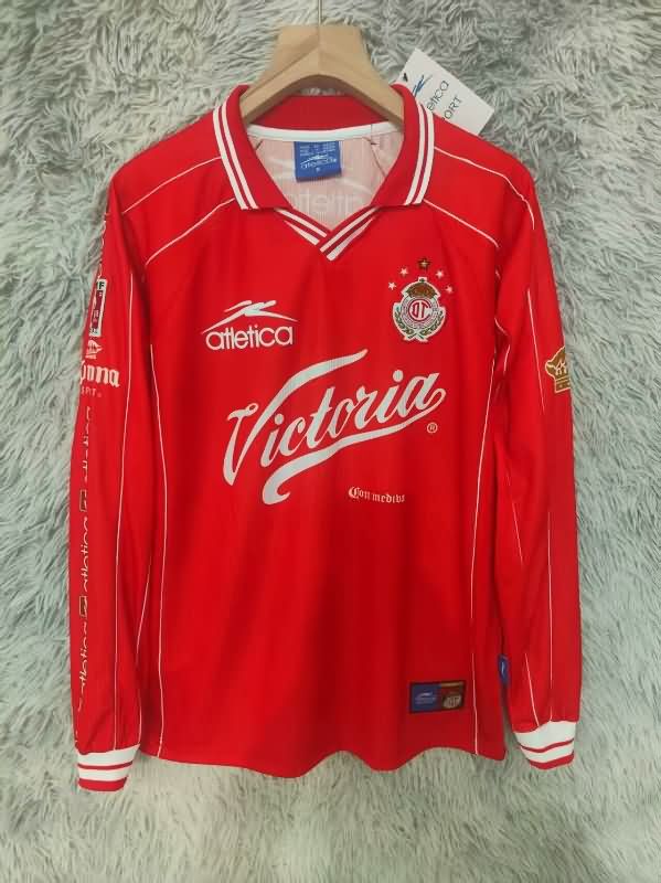 AAA Quality Deportivo Toluca 1999/00 Home Retro Long Sleeve Soccer Jersey