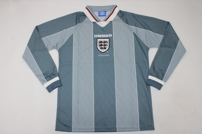 England Soccer Jersey Away Long Sleeve Retro Replica 1996