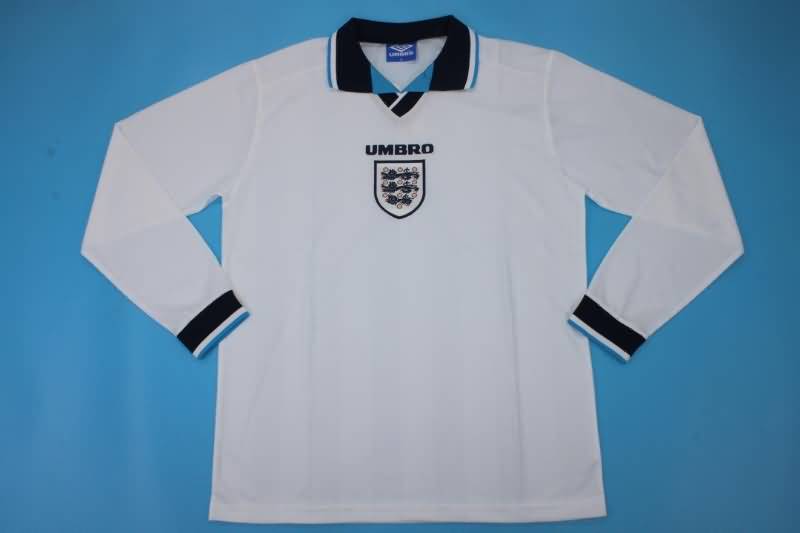 England Soccer Jersey Home Long Sleeve Retro Replica 1996