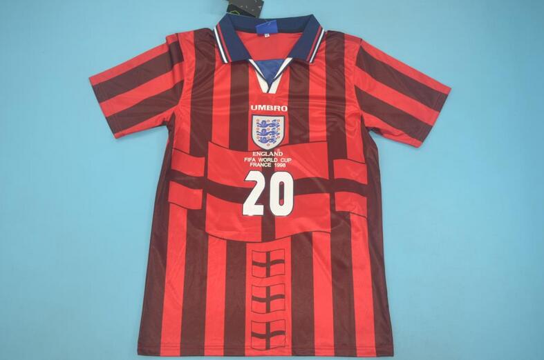 England Soccer Jersey Away Retro Replica 1998