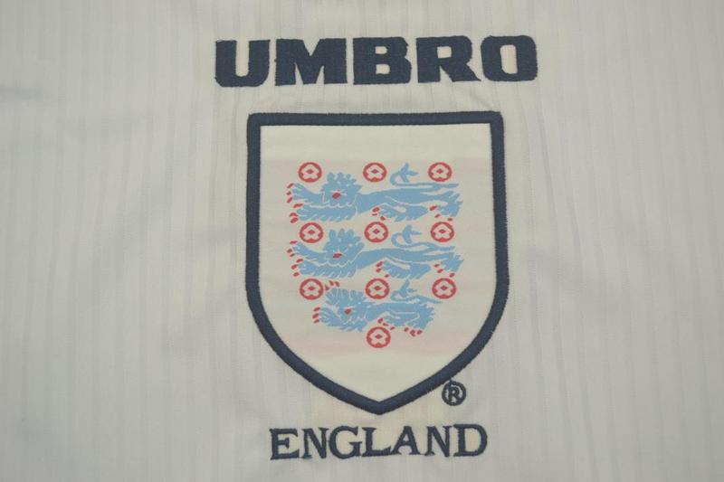 England Soccer Jersey Home Long Sleeve Retro Replica 1998