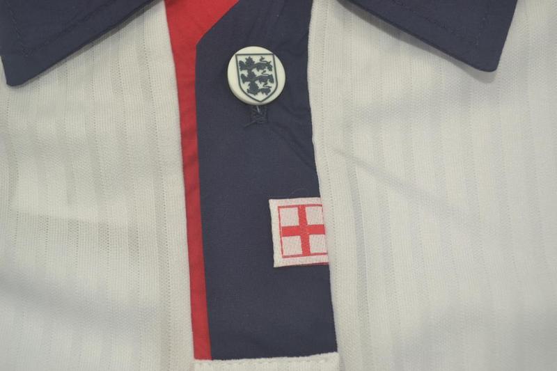 England Soccer Jersey Home Long Sleeve Retro Replica 1998