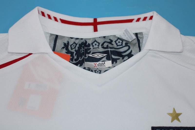 England Soccer Jersey Home Long Retro Replica 2006