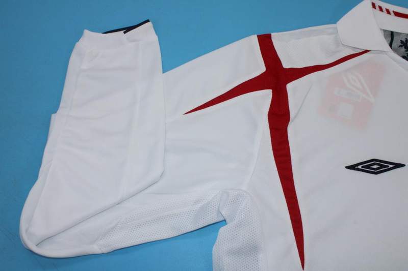 England Soccer Jersey Home Long Retro Replica 2006