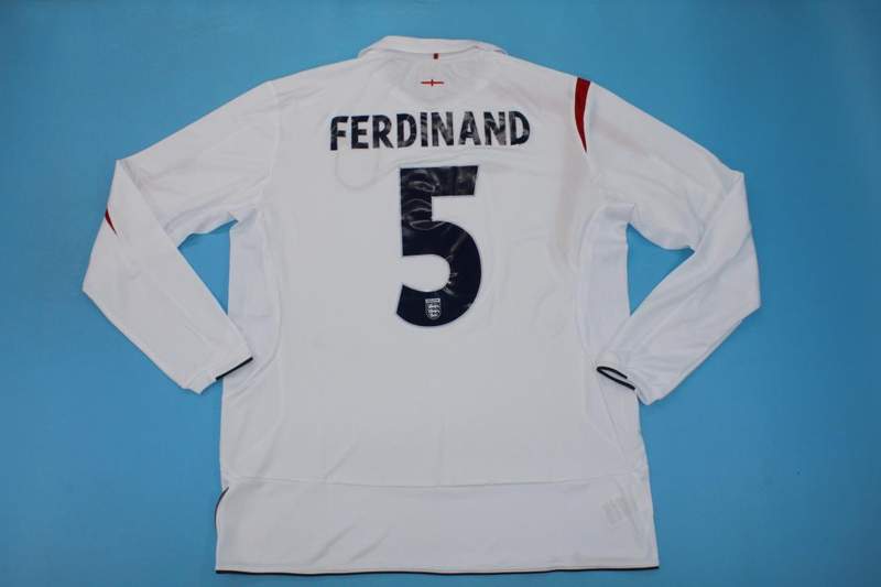 England Soccer Jersey Home Long Retro Replica 2006