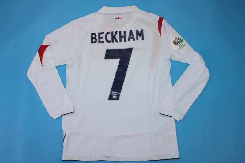 England Soccer Jersey Home Long Retro Replica 2006