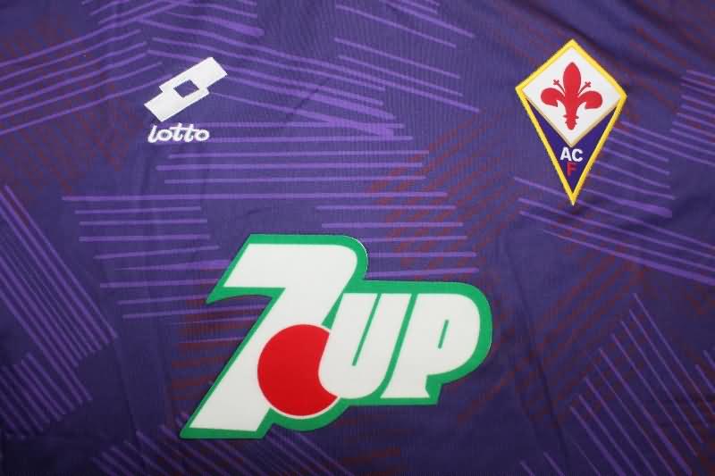 Fiorentina Soccer Jersey Home Long Sleeve Retro Replica 1992/93