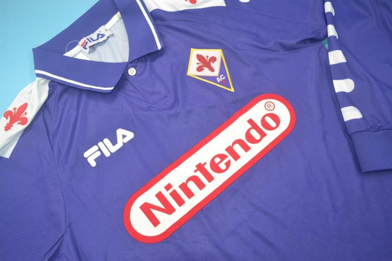 Fiorentina Soccer Jersey Home Long Retro Replica 1998/99