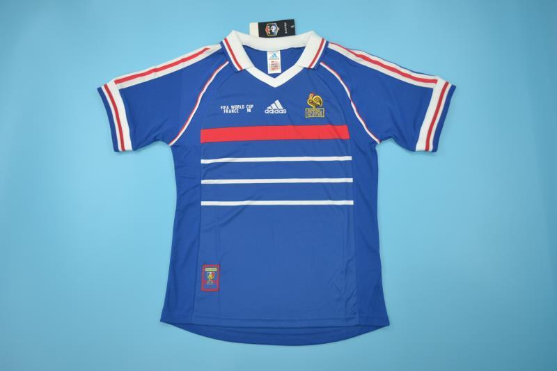 France Soccer Jersey Home Retro Replica 1998